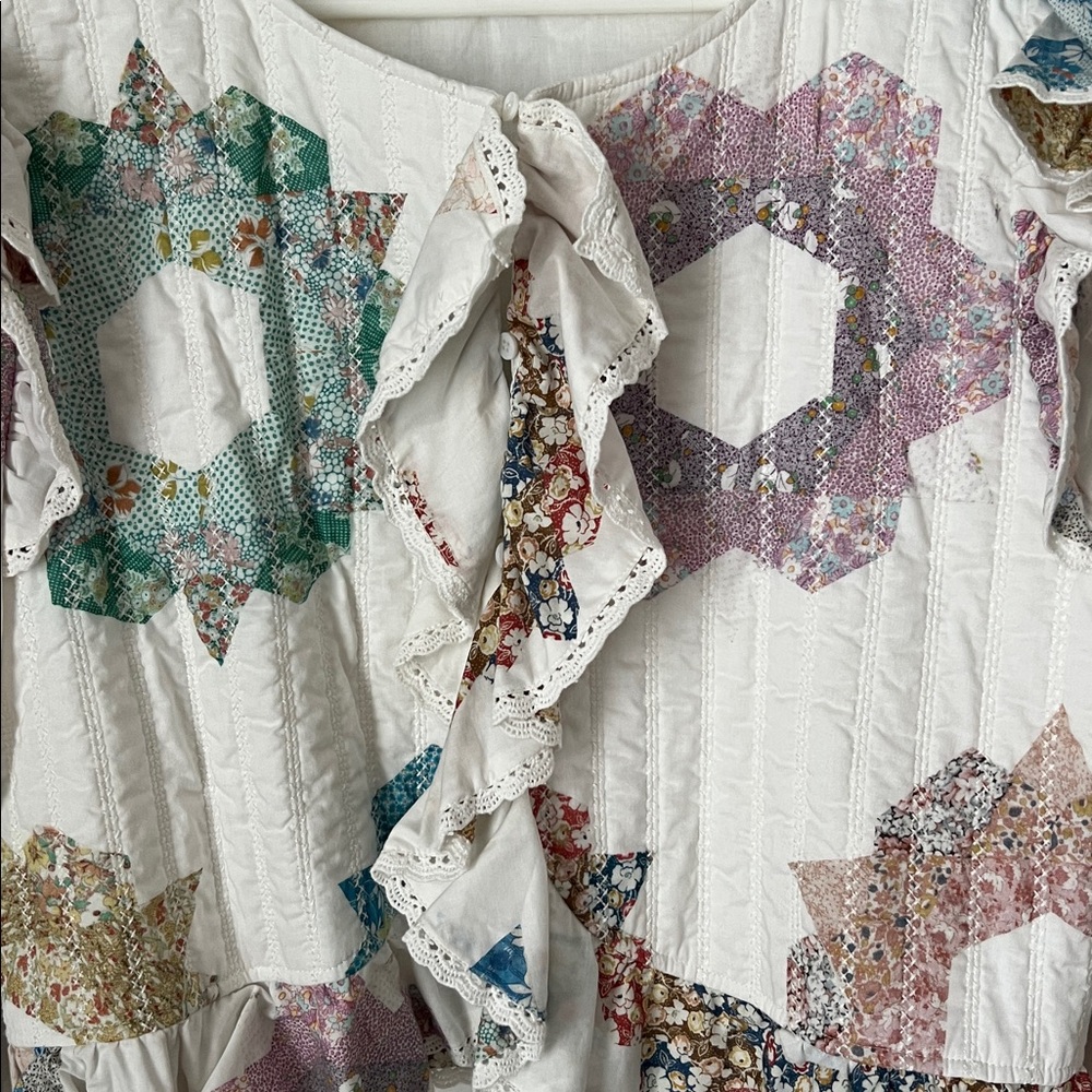 Sezane x Sea Collaboration quilted patchwork cardigan - Picture 2 of 8